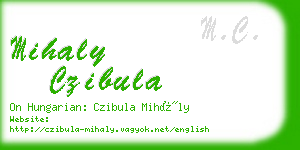 mihaly czibula business card